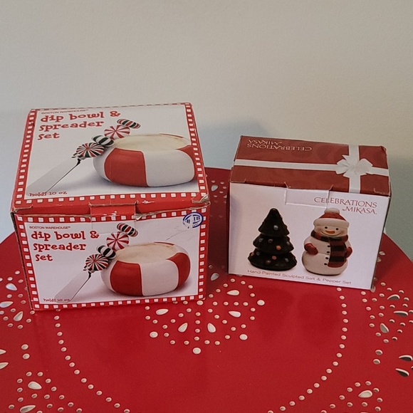 Dip bowl and salt & Peppers set - Picture 2 of 2